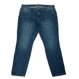 Kut from the Kloth Jeans Womens 18 Blue Whiskers High Rise Katy Boyfriend Denim